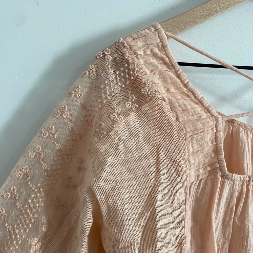 Lucky Brand Pink Boho Peasant Blouse - Picture 8 of 11
